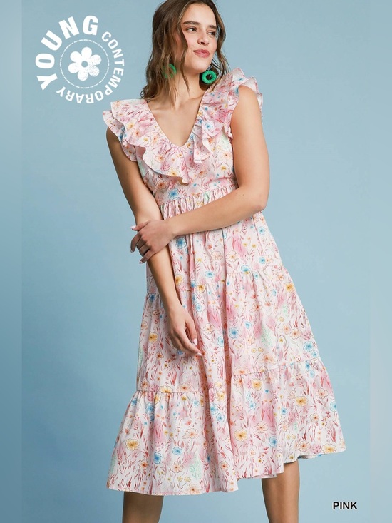 Umgee Dresses & Skirts - Umgee Watercolor Fun Dress